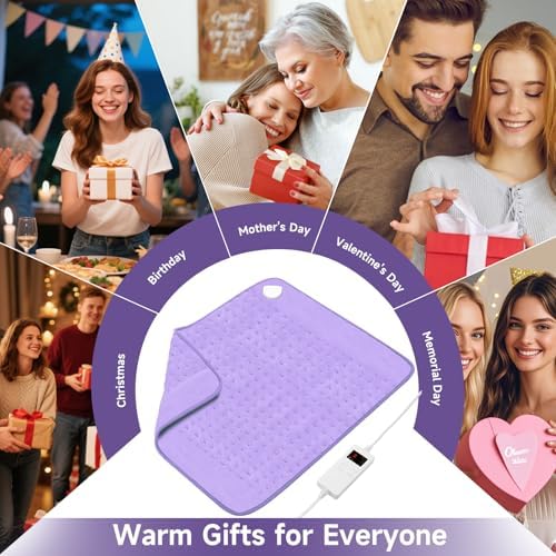 Heating Pad 20"x24" Large Heating Pad for Back Neck Shoulder Muscle Pain Period Cramps Relief, Electric Heating Pads, Mother's Day Birthday Christma s Gifts for Women