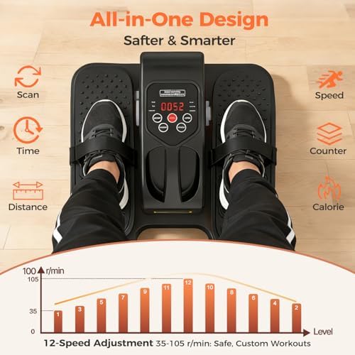 ESL Under Desk Elliptical, Electric Elliptical Leg Exerciser for Seniors