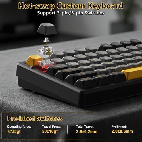BlueFinger B98Pro Wireless Gaming Mechanical Keyboard with Wrist Rest