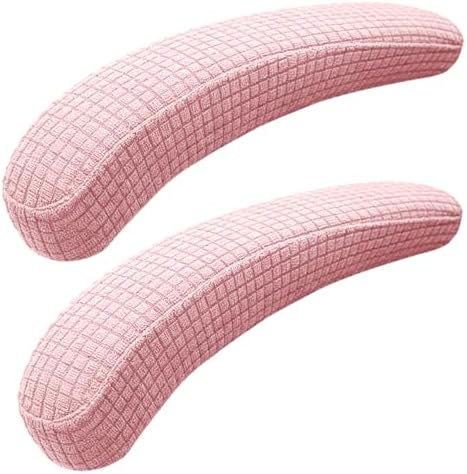 Melaluxe Office Chair Armrest Covers, Stretchable Removable Washable Chair Arm Covers, Elastic Desk Computer Gaming Chair Arm Rest Protector Slipcovers (Pink)