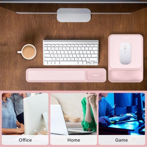MOSISO Color Scheme Wrist Rest Support for Mouse Pad&Keyboard Set