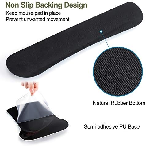 ToLuLu Keyboard Pad Wrist Rest Mouse Pad, Gel Ergonomic Mouse Pads Wrist Support for Computer Laptop Home Office, Mousepad Keyboard Wrist Support Memory Foam for Easy Typing Pain Relief, Mandala Arts