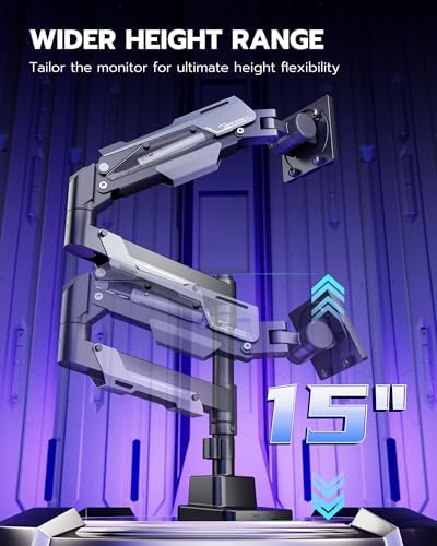 ARES WING Ultrawide Monitor Arm for 24 to 57 Inch Screen, Black