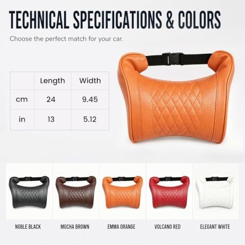 Universal Memory Foam Car Headrest Neck Pillow, Red