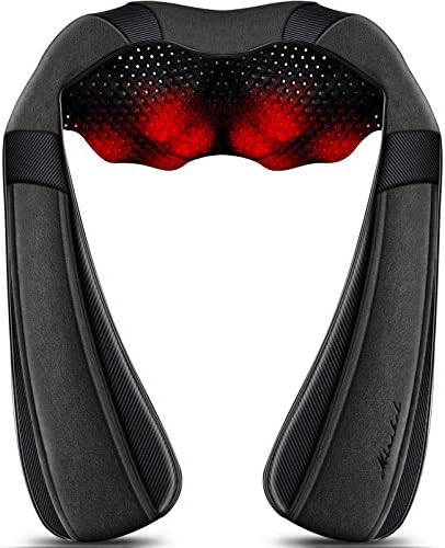Mirakel Shiatsu Neck & Back Massager with Heat for Pain Relief Deep Tissue