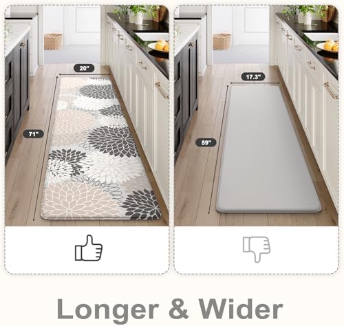 KIMODE Kitchen Mats Cushioned Anti Fatigue Comfort Kitchen Runner Rugs