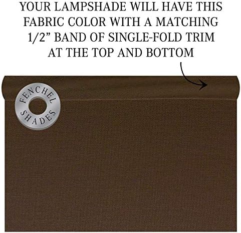 FenchelShades.com Lampshade 6" Top Diameter x 10" Bottom Diameter x 8" Slant Height 6x10x8" with Spider Attachment Diameter 0.4 Inch for Lamps with a Harp (Coffee)