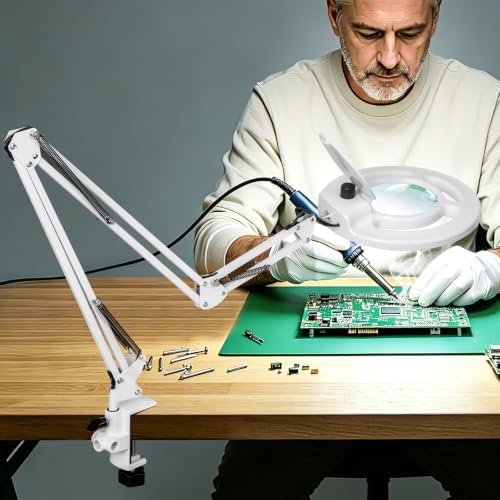 KIRKAS Magnifying Glass with Light, 2,200 Lumens Magnifying Lamp 12X