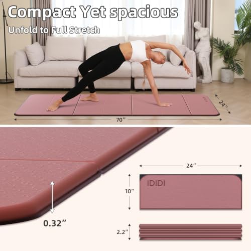 Foldable Yoga Mat Thick 0.32"(8mm)