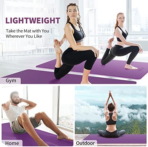 CAMBIVO Extra Wide Yoga Mat for Women and Men (72"/84"x 32"x 1/4") TPE Workout Mat, Non-slip Large Exercise Fitness Mat for Yoga, Pilates, Workout