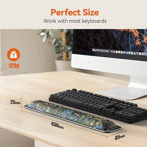 TECKNET Wrist Rest for Computer Keyboard Ergonomic, 1 in Thick, 17x3.3 in