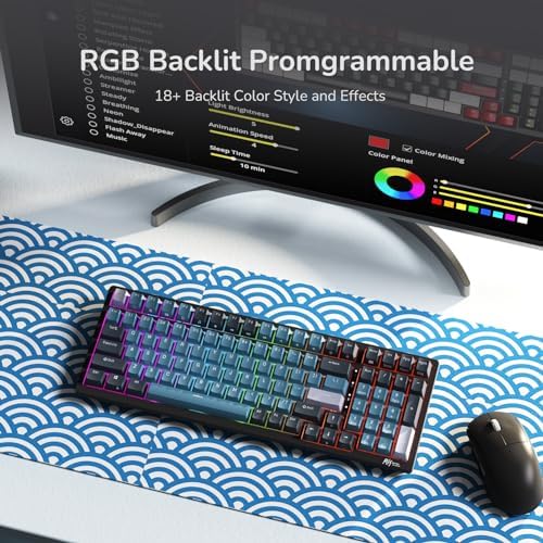 RK ROYAL KLUDGE RK98 Wireless Mechanical Keyboard, 3750mAh, 96% Layout