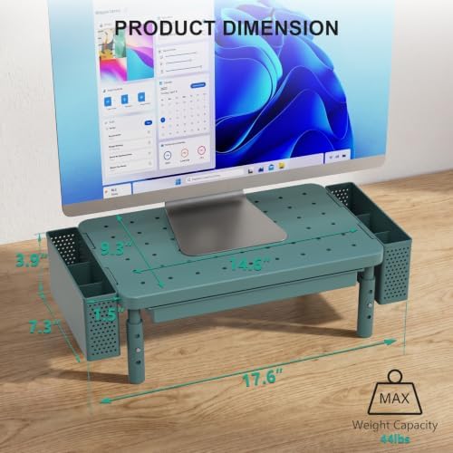 WALI Computer Monitor Stand with Storage and Pen Holder
