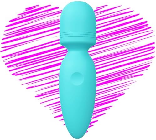 Mini Wand Massager,Small Cordless Handheld Massager with 10 Quiet Vibration Modes, Personal Handheld Rechargeable Massager for Neck Shoulder Back Body