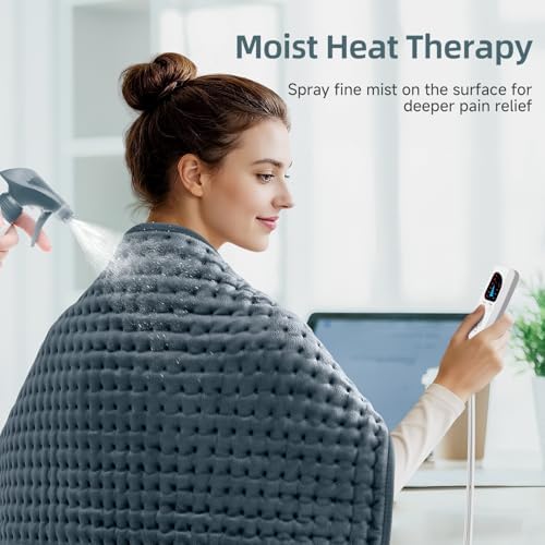17"x33" Heating Pad for Back Pain Relief, XXXL Electric Heat Pads for Women