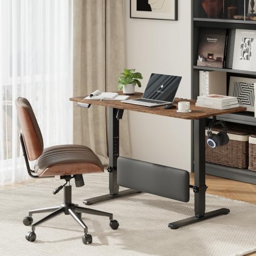 MALOL 47" x 24" Height Adjustable Electric Standing Desk, Rustic Brown