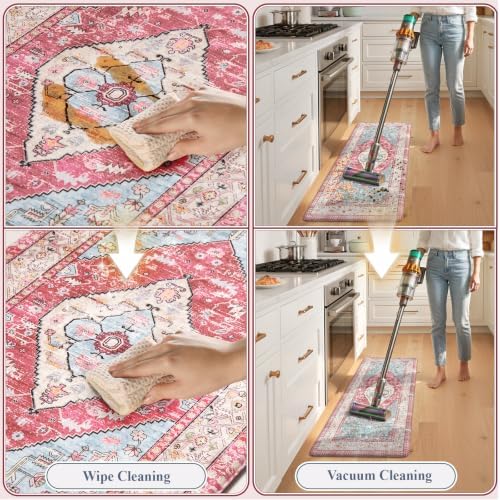KIMDOE Kitchen Rugs and Mats 2 PC Cushioned Anti Fatigue Kitchen Floor Mats