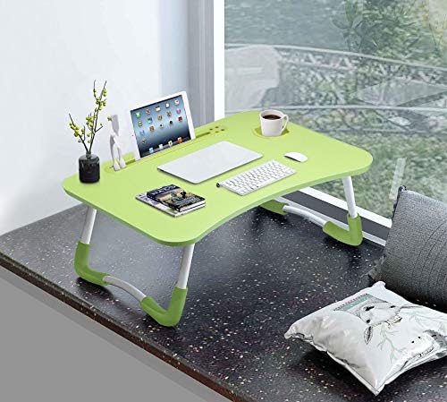 Slendor Foldable Lap Desk with Cup Holder for Bed, Couch, Floor