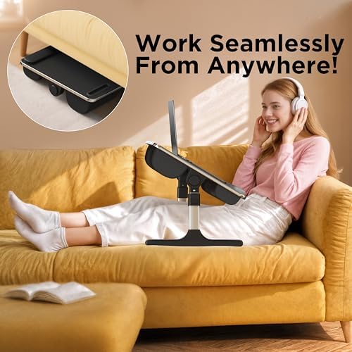 FoldWise 2-in-1 Bed & Lap Desk with Soft Cushion, Adjustable Height & Angle