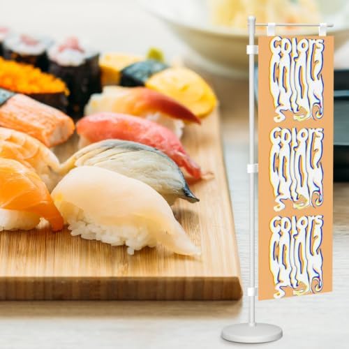 Melting Colors Colorful Deluxe Desk Flag Set, 12 x 4 Inch Miniature Table Flag with 14" Pole & Stand Base