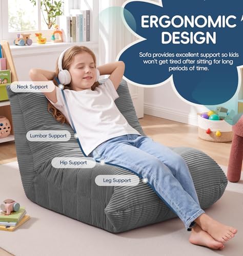 Hobestluk Small Bean Bag Chair Fireside Floor Chair BeanBag Couch Togo Sofa