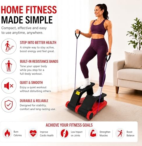 Air Stepper Machine with Resistance Bands