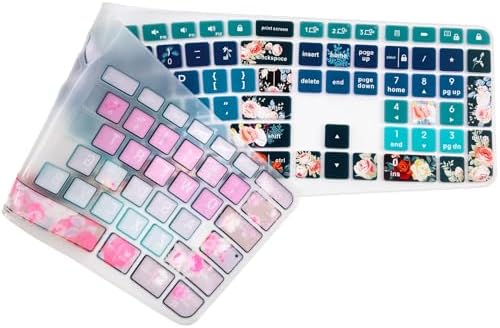 Silicone Keyboard Cover Compatible with Logitech Ergo K860 Ergonomic Keyboard US Layout, Logitech K860 Accessories, Rose