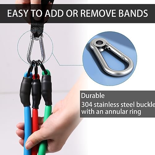 Resistance Bands with Handles and Door Anchor for Home Workouts