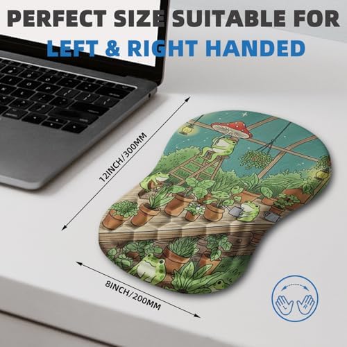 Ergonomic Mouse Pad with Wrist Rest, Memory Foam Wrist Support,Massage Bump
