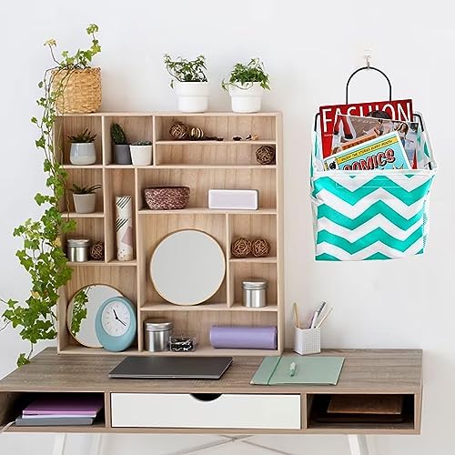 Wall-Hanging Storage Bags, Desktop Organizer Basket Cotton Linen Hanging Storage Basket for Kitchen,Bderoom,Living Room (#1 Streak-3Pack)
