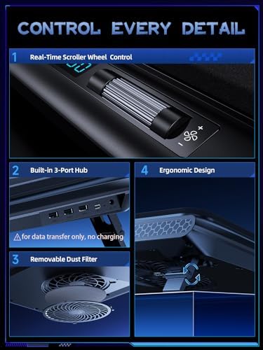 llano V12 Laptop Cooling Pad, Gaming Laptop Cooler Stand