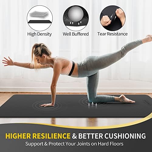 CAMBIVO Extra Wide Yoga Mat for Women and Men (72"/84"x 32"x 1/4") TPE Workout Mat, Non-slip Large Exercise Fitness Mat for Yoga, Pilates, Workout