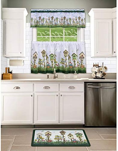 PowerSellerUSA Printed Anti Fatigue Mat, Non Slip Printed Textured Comfort Standing Floor Mats for Living, Dining Room, Bedroom, Kitchen, Office, Work (18x30 in., Birdhouse)