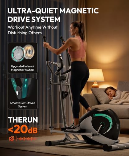 THERUN Elliptical Exercise Machine, Magnetic Elliptical Machine for Home