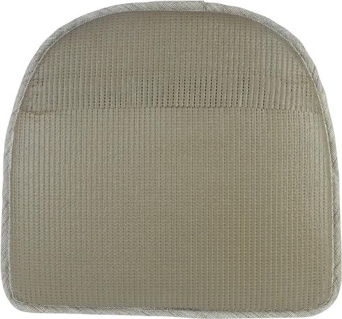 Klear Vu Raindrop The Gripper Non Slip Chair Cushions, Soft & Comfortable Seat Pad, Sitting Pillow for Kitchen, Dining or Office, 8 Count (Pack of 1), Taupe