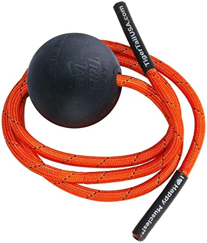 Tiger Tail Tiger Ball 2.6 Foam Roller Ball + 47” Corded Rope – Deep Tissue Massage Ball: Feet, Legs, Neck, Back – Trigger Point Massage Therapy – Relieve Muscle Soreness – Muscle Recovery