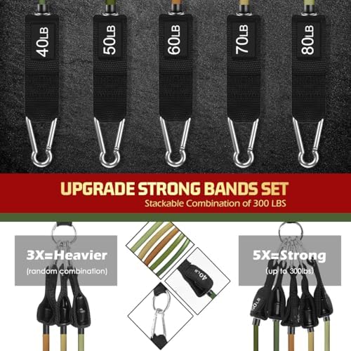 VEICK Resistance Bands with Handles, Exercise Tube Bands Set for Workouts