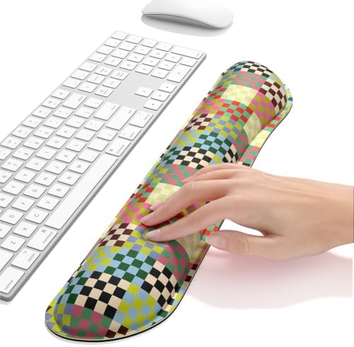 Dapesuom Keyboard Wrist Rest, Memory Foam, Ergonomic, Gaming,Vintage Multi