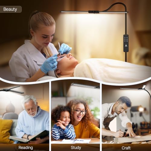 Syrinx LED Floor Lamp, 18W 2000LM Bright Floor Lamp for Office, Living Room