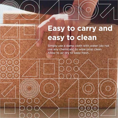 Go4Cork Cork Yoga Block | Non-Toxic, Alternative To Foam Yoga Blocks | Odorless, Soft, Non-Slip, Workout & Exercise | Yogi Gift Accessories | Men & Women | Eco Friendly, Sustainable