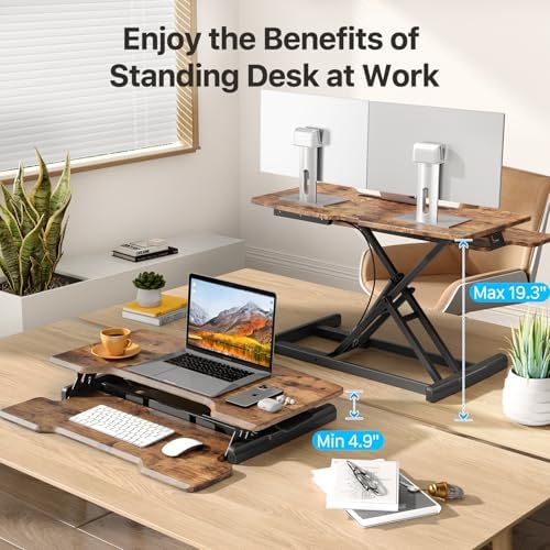 32" Standing Desk Converter, Quick Sit to Stand Desk Riser