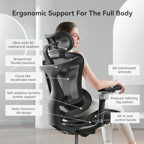 SIHOO Doro C300 Pro Ergonomic Office Chair with Ultra-Soft 6D Armrests