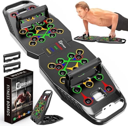 BBTOPS Push Up Board, Pilates Bar & Fitness Accessories, 25 in 1 Foldable Push up Bar for Home Gym, Workout Exercise Professional Push Up Strength Training Equipment for Man and Women