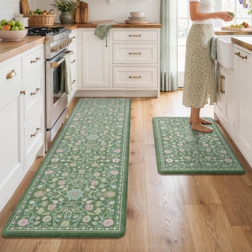 KIMODE Kitchen Mats for Floor Anti Fatigue,Kitchen Runner Rug Sets of 2