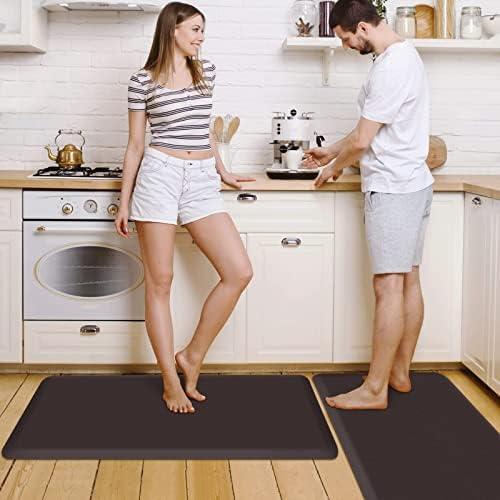 HappyTrends 2 PCS Kitchen Mat Cushioned Anti-Fatigue Floor Mat, Heavy Duty