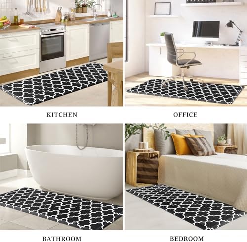 WISELIFE Anti Fatigue Mats for Kitchen Floor, 24" x 70", 4/5 Inch, Black