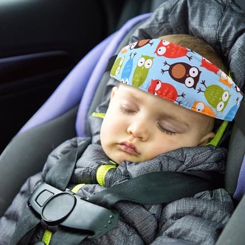 Luckyiren Head Support for Baby Car Seat, Straps with Pillow Support Band, Neck Relief Headrest for Stroller, Slumber Sling Sleep Positioner for Toddler Infants Child Children Kids