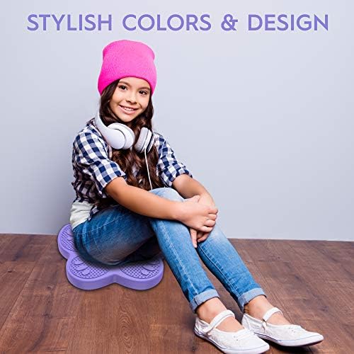 Shaped Wiggle Seats by Bouncyband–Purple Butterfly, 13”x11”x2.2”–Inflatable