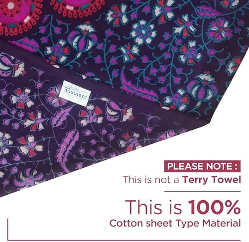 raajsee Purple Round Beach Tapestry Hippie/Boho Beach Blanket Mandala/Indian Cotton Throw - Round Tablecloth/Home Decor/Indie Rug Yoga Mat Meditation Picnic Rugs 127 CM / 50 INCHE Circle