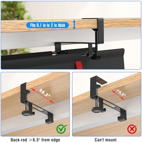 No Drill Under Desk Cable Management Tray, 48" Cord Management Tray with Cable Loop, Upgraded Oxford Fabric Wire Management for Standing Desk - No Damage to Table